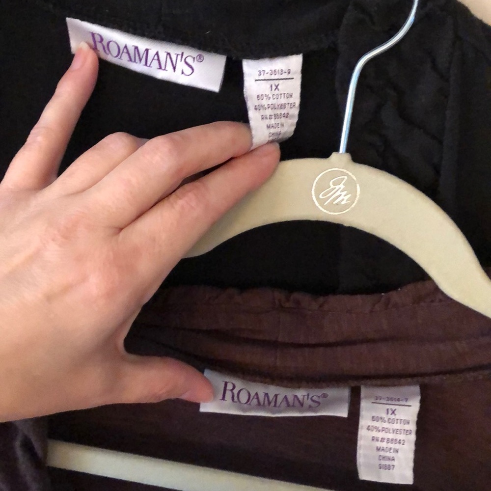 SET OF 2 ROMANS open long cardigan duster - Picture 12 of 12